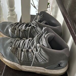 Men's Gray Jordan Nike Athletic Shoes